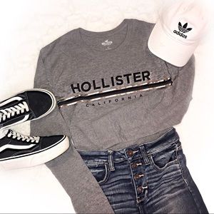 Hollister Metallic Print Boyfriend Graphic Tee